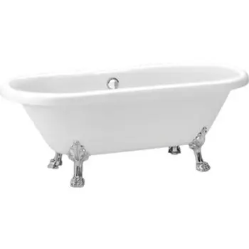 Акриловая ванна BelBagno 180х80 ножки, слив-перелив, хром (BB21-CRM)