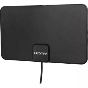 Антенна телевизионная Kromax FLAT-12b (комнатная, активная, 28 дБ) черная