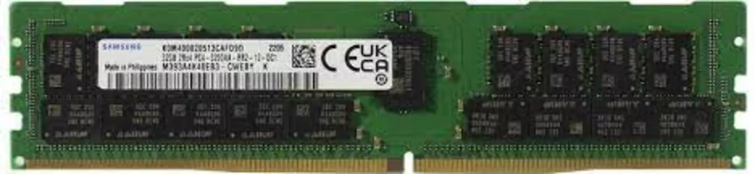 Память DDR4 RDIMM 32Gb, 3200MHz, CL22, 1.2V, Dual Rank, ECC Reg, Samsung (M393A4K40EB3-CWE)
