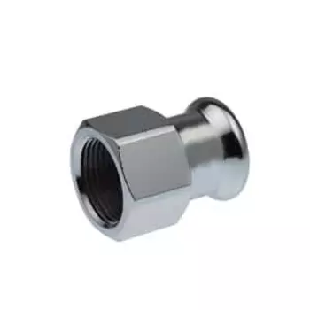 Cоединитель с внутренней резьбой KAN Inox из нержавеющей стали, press, 12×Rp½, арт. 1609042025