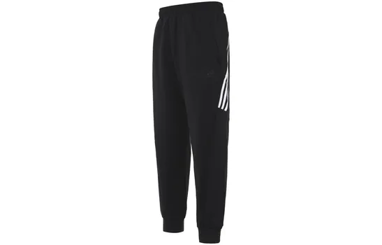 Трикотажные спортивные штаны мужские черные Adidas, черный