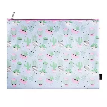 LOREX Косметичка папка А4 CACTUS на молнии