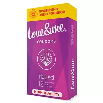 LOVE&ME Презервативы ребристые 12.0