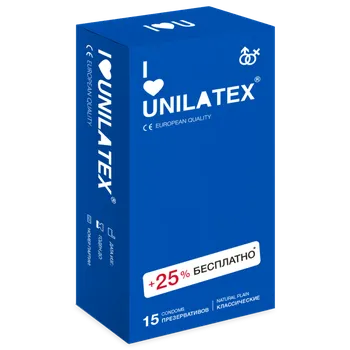 Презервативы Unilatex Natural Plain, 15 шт.