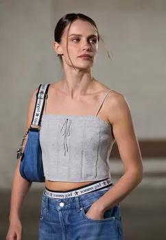 Топ POINTELLE CAMI Tommy Jeans, серый