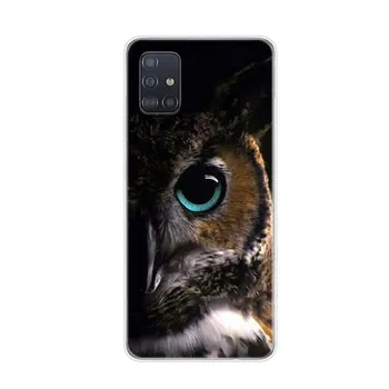Мягкий чехол для телефона с изображением совы в камуфляжном стиле для Samsung Galaxy A01 A11 A12 A22 A21S A31 A41 A42 A51 A71 A32 A52 A72 A02S Samsung A01