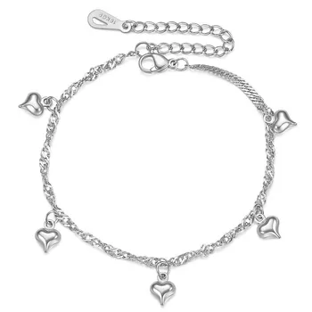 Трехмерный браслет Simple Love из титановой стали золотой