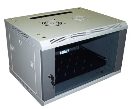 Шкаф настенный 19", 22U TWT TWT-CBW2-22U-6x4 PRO, 600x450, стеклянная дверь