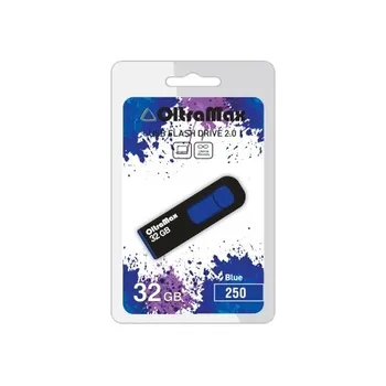 Флешка 32Gb USB 2.0 OltraMax 250, черный/синий (OM-32GB-250-Blue)