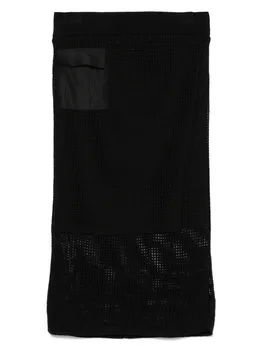 Юбка миди крючком DKNY, черный
