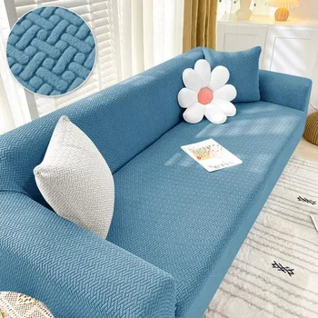 Seater жаккардовый эластичный чехол для дивана для гостиной, эластичный чехол для дивана из спандекса, чехлы для углового дивана, шезлонг 2pcs pillow covers