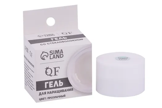 Fiber Gel Queen fair д/наращивания ногтей со стекловолокном LED/UV 15 мл цвет прозрачный