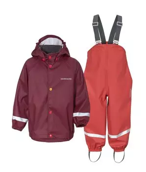 Костюм детский Didriksons SLASKEMAN KIDS SET 462, гранатовый, 503957 (Размер: 80)