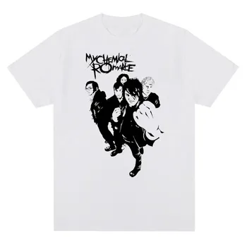 Футболки из 100% хлопка My Chemical Romance Mcr Band с принтом, негабаритная футболка высокого качества в стиле панк, эмо-рок, летние модные готические топы унисекс L