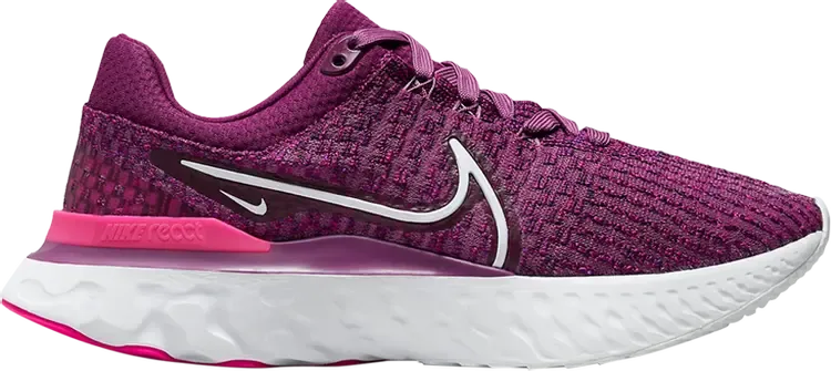 Кроссовки Nike Wmns React Infinity Run Flyknit 3 'Light Bordeaux', фиолетовый