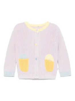 Stella McCartney Kids кардиган с узором, фиолетовый