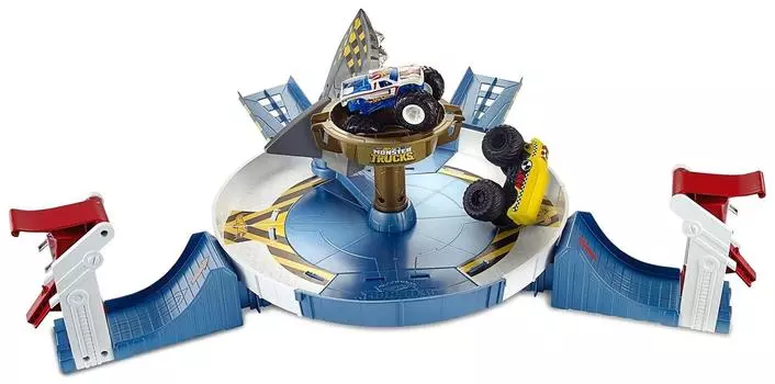 Hot Wheels "Монстр трак - Поединок с акулой" - авто арена и 2 машинки