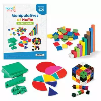 hand2mind Математический набор возьми с собой, 3-5 ступень 8-10 лет, 315 элементов