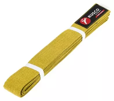 Пояс для карате 2.6 м Rusco Sport желтый
