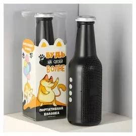 Портативная колонка "Бутылка", черная, модель Es-02, 22,1 х 7 см