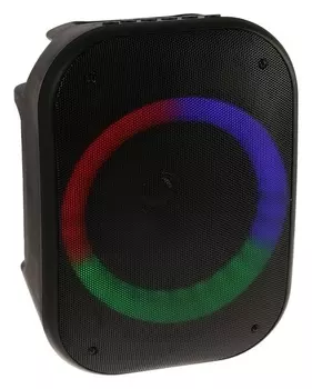 Портативная колонка Perfeo Disco Ring, FM, Mp3, Microsd, Usb, Aux, 20 Вт, 3600 мач, черная