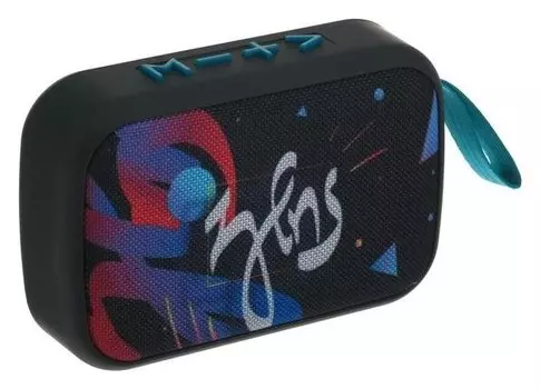 Портативная колонка Perfeo Zens Pf_a4975, Mp3, Microsd, Usb, Aux, 5 Вт, 500 мач, граффити
