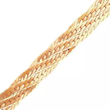 Цепь косичка из красного золота 585 пробы, размер 40