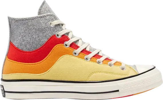 Кроссовки Converse Chuck 70 High Thermo Felt - Storm Front Yellow, разноцветный