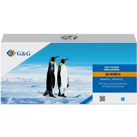 Картридж G&G GG-W2001A лазерный голубой (6000стр.) для HP Color LaserJet Enterprise M751dn