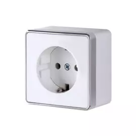 Розетка с заземлением Gallant (белая) Werkel WL15-02-01 4690389102080