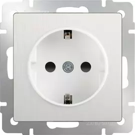 Розетка с заземлением (перламутровый рифленый) Werkel WL13-SKG-01-IP20 4690389124334