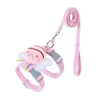 Cat Harness Leash Set Adjustable Cartoon Bee Pet Harness for Small Medium S жёлтый