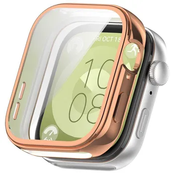 Чехол с покрытием для Huawei Watch Fit 3 Samrt, ремешок для часов, полный бампер, защитный чехол из ТПУ, аксессуары Fit3, защитная пленка для экрана Huawei Watch Fit 3 прозрачный