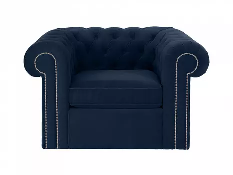 Кресло chesterfield (ogogo) синий 115x73x105 см.