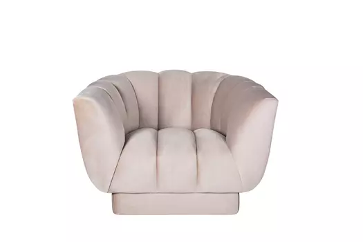 Кресло fabio велюровое бежево-серое (garda decor) розовый 96x74x104 см.