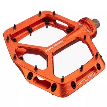 Педали велосипедные Race Face Atlas 22, алюминий, с шипами, промподшипники, 110 х 108 мм, 386 гр, Orange, PD22ATLASORG