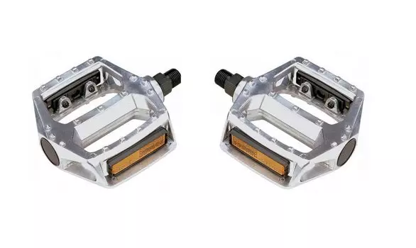 Педали велосипедные SAIGUAN PS35, 9/16", 110x100 мм, алюминий, серебро, RPEPS1700001