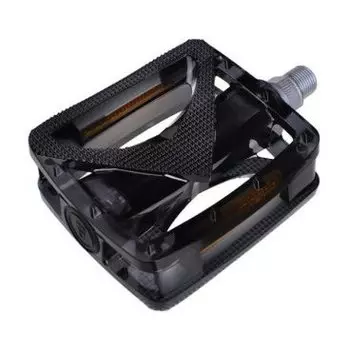 Педали велосипедные Vinca Sport, пластиковые, платформа 104x95мм, ось 9/16", черный, VP 855 black