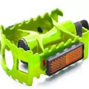 Педали велосипедные Vinca Sport, Al, платформа 95*65мм, ось 9/16", lime, индивидуальная упаковка, VP 04A lime