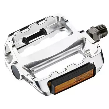 Педали велосипедные VP BMX, алюминиевые, 101 x 79мм, 9/16", серебристые, VP-469