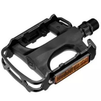 Педали велосипедные VP MTB, пластиковые/алюминиевые, 103 x 64.5мм, резьба 9/16", полимерные подшипники, черные, VPE-993