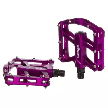 Педали велосипедные WELLGO B299, ось 9/16, фиолетовый, Х88797