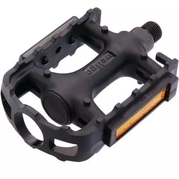 Педали велосипедные Wellgo LU-895, 9/16", 110x85 мм, пластик, черный, LU-895T2