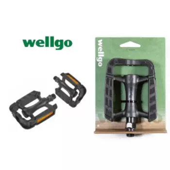 Педали велосипедные Wellgo M-246DU, CITY, 9/16", 106x81x24 мм, пластик, черный, WLGC246DU
