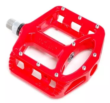 Педали велосипедные WELLGO MG-1, DH, BMX, магниевый корпус, промподшипник, ось cr-mo, съемные шипы, красный,WLG_MG-1_RED