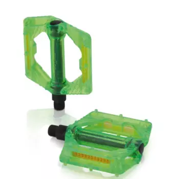 Педали велосипедные XLC PD-M16, Platform-Pedal, transparent green, 2501813608