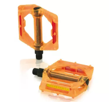 Педали велосипедные XLC PD-M16, Platform-Pedal, transparent orange, 2501813604