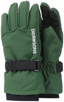 Перчатки Didriksons BIGGLES FIVE KIDS GLOVES, детские, зеленый лист, 503421