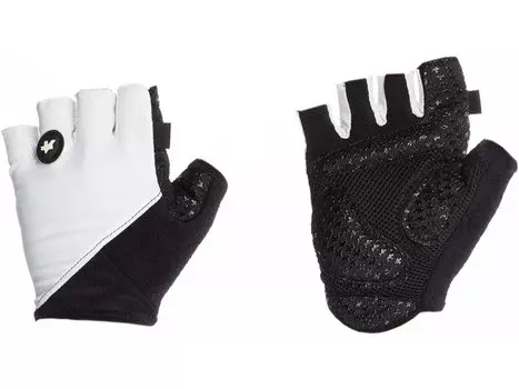 Перчатки велосипедные ASSOS summerGloves s7, унисекс, короткий палец, white Panther