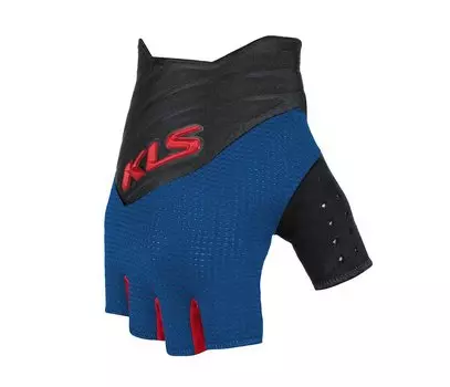 Перчатки велосипедные KLS Cutout short, короткий палец, blue,